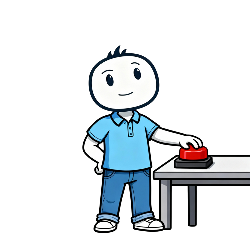 Mascot with crisis button